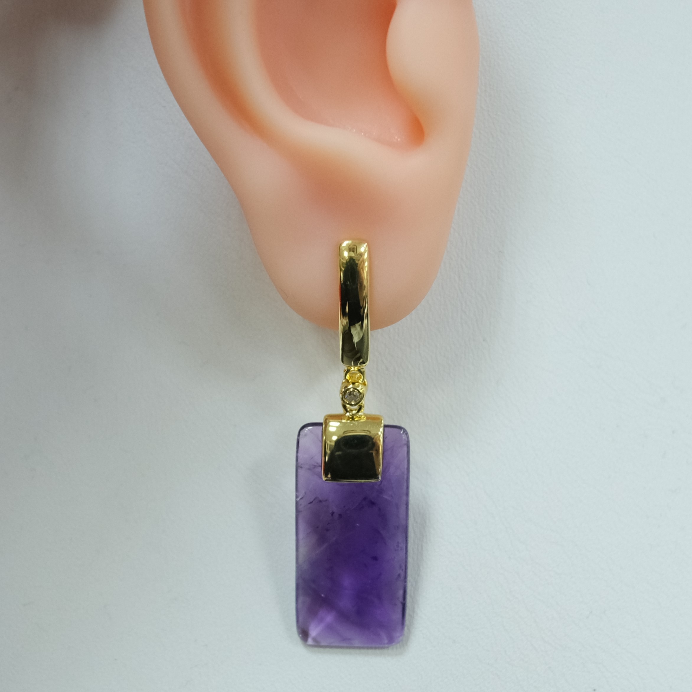 Серебряные серьги с аметистами